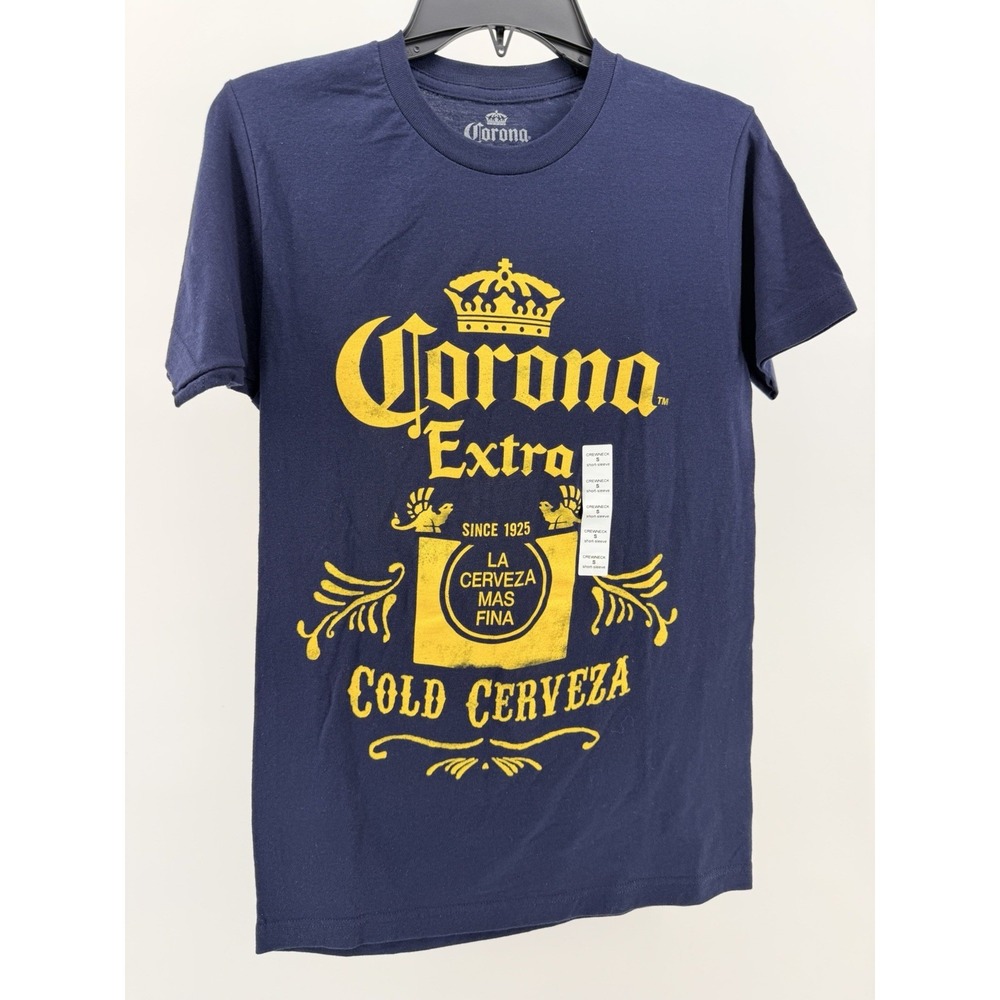 CORONA EXTRA Cold Cerveza Logo Tee Shirt - Mens SMALL S - NWT